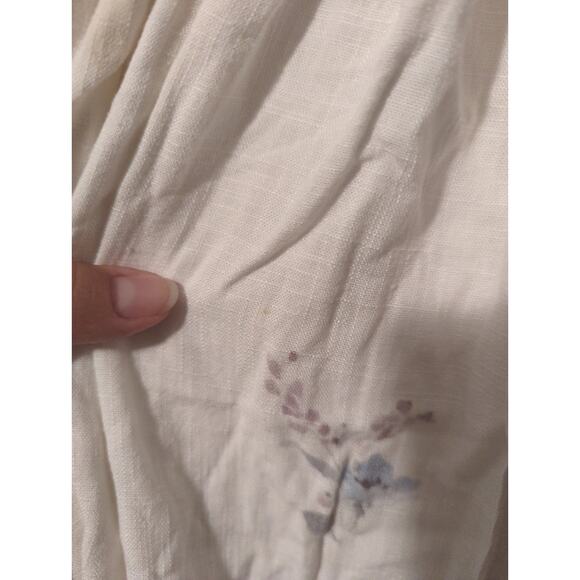 RTR Splendid Livia White Floral Print Split Neck Sleeveless Midi Dress Size XS - Picture 7 of 9